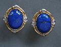 Vintage Lapis Lazulie And Diamond Earrings Vintage Lapis Lazulie And Diamond Earrings
